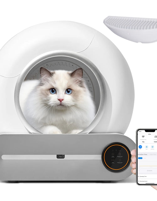 Load image into Gallery viewer, Self Cleaning Litter Box, Automatic Cat Litter Box with App Control Support, Integrated Safety Protection Smart Auto Cat Litter Box with Liner
