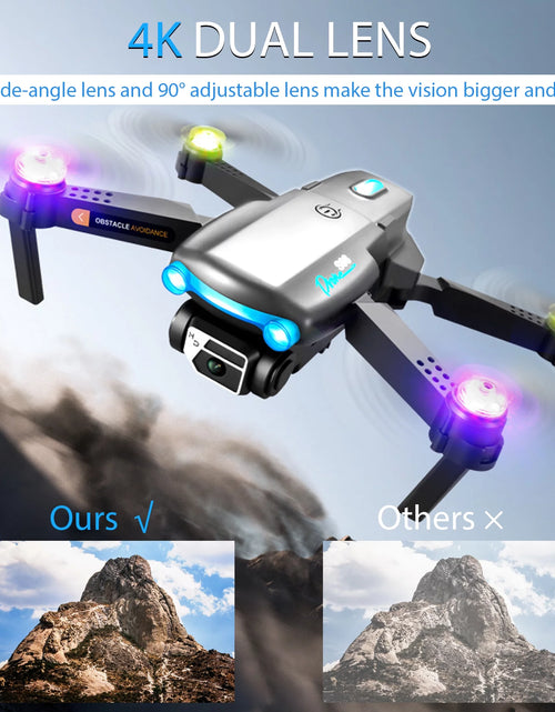 Load image into Gallery viewer, Drones with Camera for Kids Adults 4K HD Mini RC Quadcopter with Led Lights
