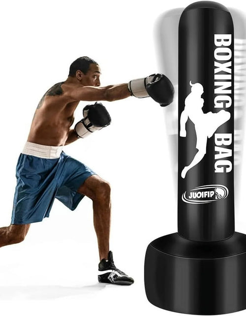 Load image into Gallery viewer, Standing Punching Bag for Adults 69&#39;&#39; Heavy Bag with Stand Inflatable Boxing Bags Freestanding Kickboxing Bag Equipment for Training MMA Muay Thai Fitness to Use Outdoor Indoor
