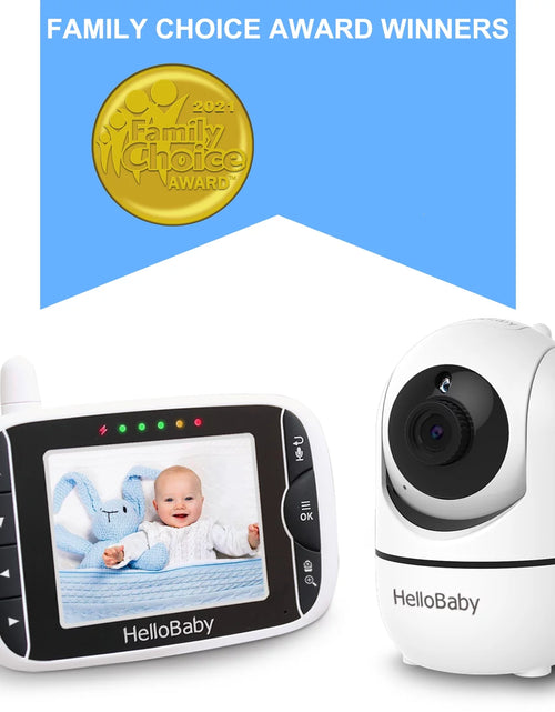 Load image into Gallery viewer, Baby Monitor with Remote Pan-Tilt-Zoom Camera, 3.2 Inch Video Baby Monitor HB65 with Camera and Audio, Night Vision, 2-Way Talk,Temperature Sensor, 960Ft Range
