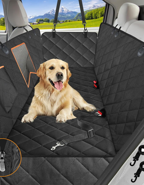 Load image into Gallery viewer, Dog Car Seat Cover for Back Seat, 100% Waterproof Dog Car Hammock with Mesh Window, Anti-Scratch Nonslip Durable Soft Pet Dog Seat Cover for Cars Trucks and SUV
