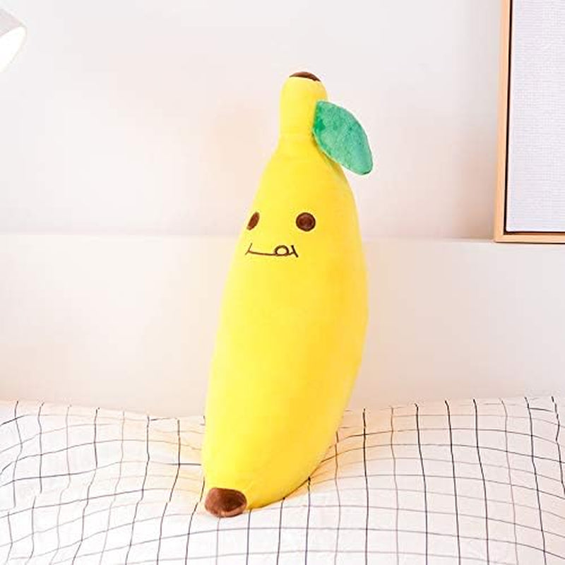 Kids Pillows Plush Banana Pillows Stuffed Super Soft Toys Throw Pillows Fruit Design Decoration Gifts 18"