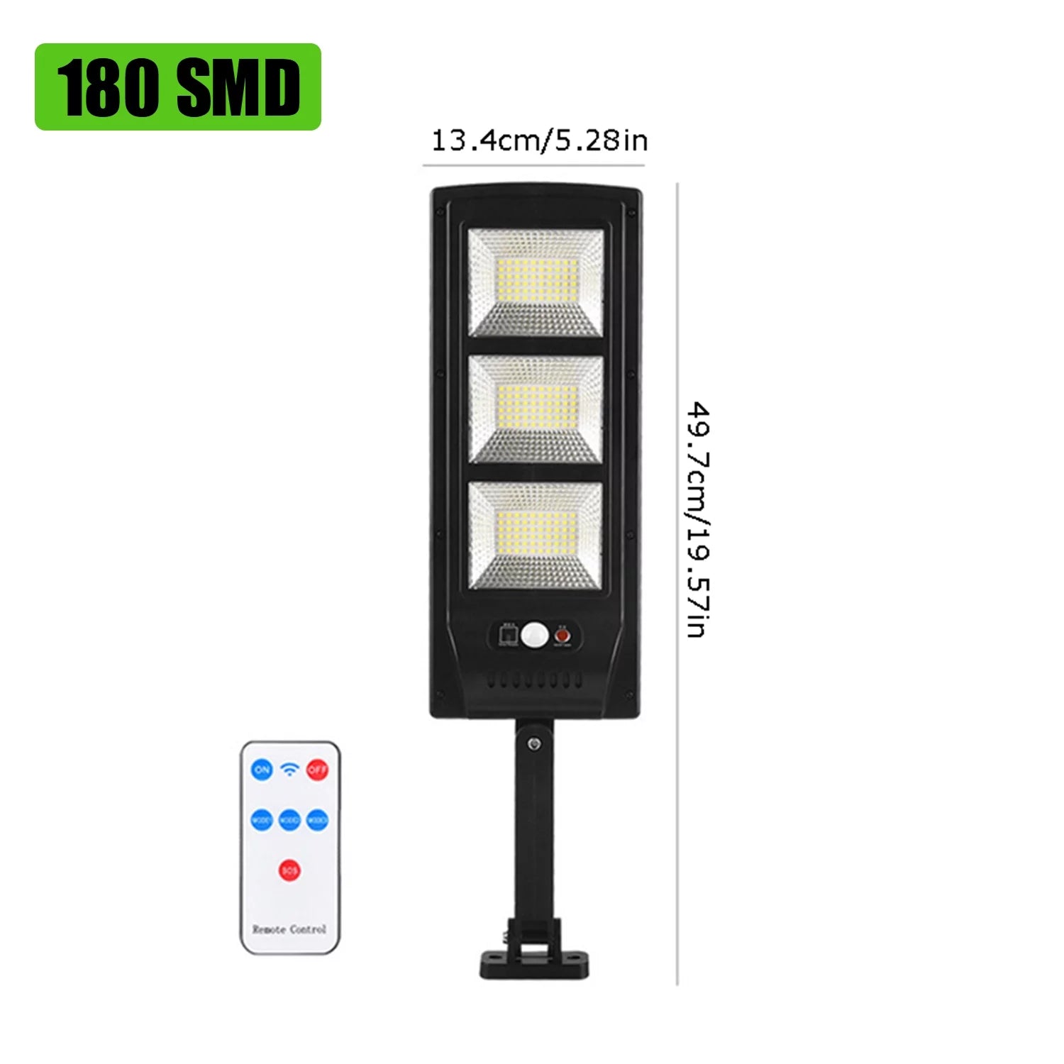 Solar Street Light Outdoor, 4000LM Motion Sensor Solar Outdoor Lights with Remote Control, Auto On/Off Dusk to Dawn Wall Flood Lamp for Yard, Garden, Shed, Barn