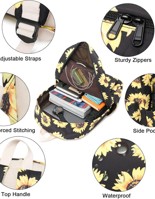 Load image into Gallery viewer, Canvas School Backpack Set Lightweight Teen Girls Women Kids School Bags College Bookbag Fits 14 Inch Laptop Bag
