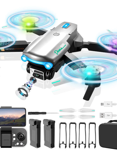 Load image into Gallery viewer, Drones with Camera for Kids Adults 4K HD Mini RC Quadcopter with Led Lights
