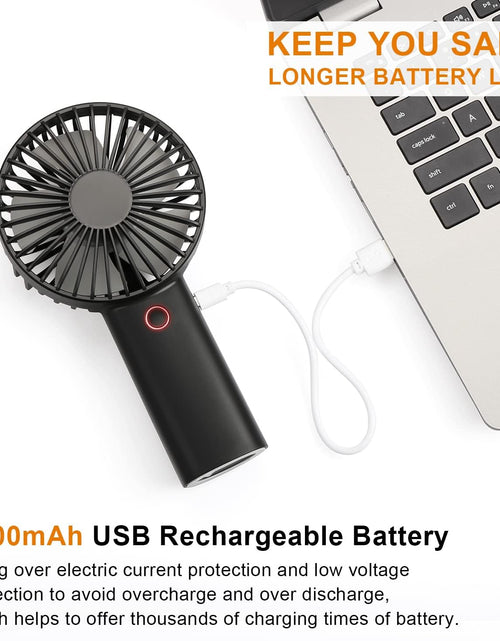 Load image into Gallery viewer, Portable Handheld Fan, 4000Mah Battery Operated Rechargeable Personal Fan, 6-15 Hours Working Time for Outdoor Activities, Summer Gift for Men Women
