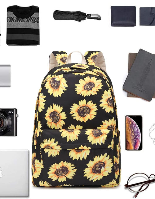 Load image into Gallery viewer, Canvas School Backpack Set Lightweight Teen Girls Women Kids School Bags College Bookbag Fits 14 Inch Laptop Bag
