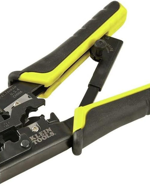 Load image into Gallery viewer, - 52767 VDV226-011-SEN Crimper, All-In-One Ratcheting Modular Data Cable Crimper / Wire Stripper / Wire Cutter, for RJ45, Cat5E, CAT6, CAT6A Yellow/Black
