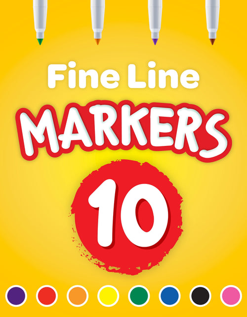 Load image into Gallery viewer, (4 Pack)  Fine Line Markers, Classic Colors, 10 Count, Back to School Supplies for Kids, Gifts
